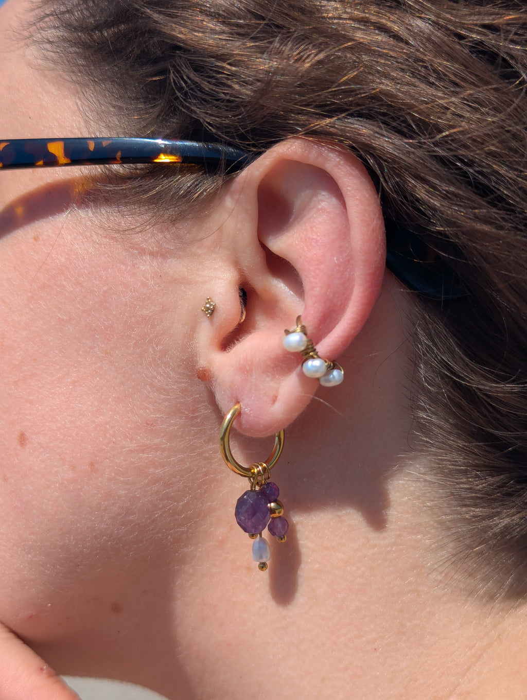 Earcuff Mila - Perles de culture